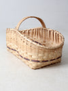 vintage large splint weave basket