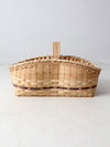 vintage large splint weave basket