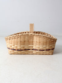 vintage large splint weave basket