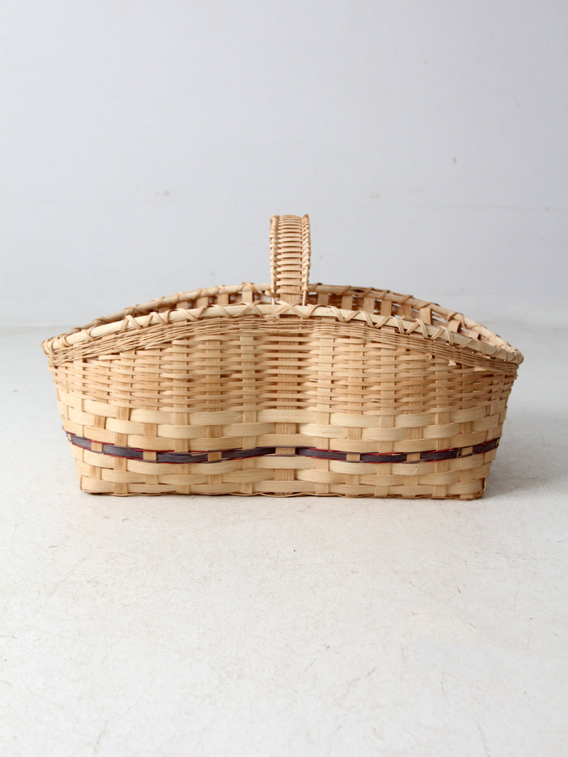 vintage large splint weave basket