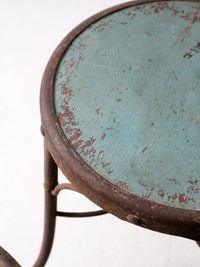 early 20th century Art Nouveau iron bistro chairs, set of 3