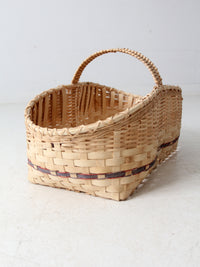 vintage large splint weave basket