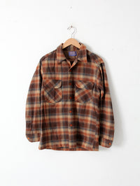 vintage 60s Pendleton wool plaid button down shirt
