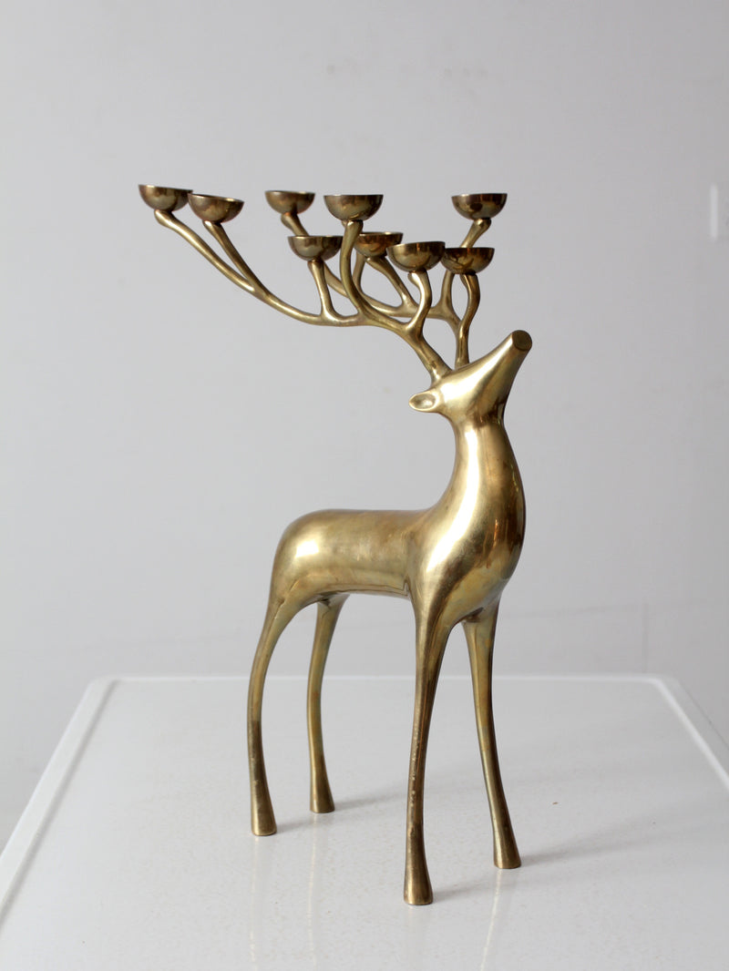 vintage brass deer candle tea light holder