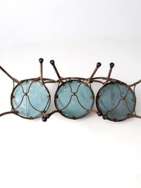 early 20th century Art Nouveau iron bistro chairs, set of 3