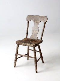antique primitive painted farmhouse chair