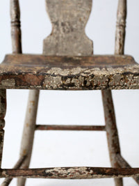 antique primitive painted farmhouse chair