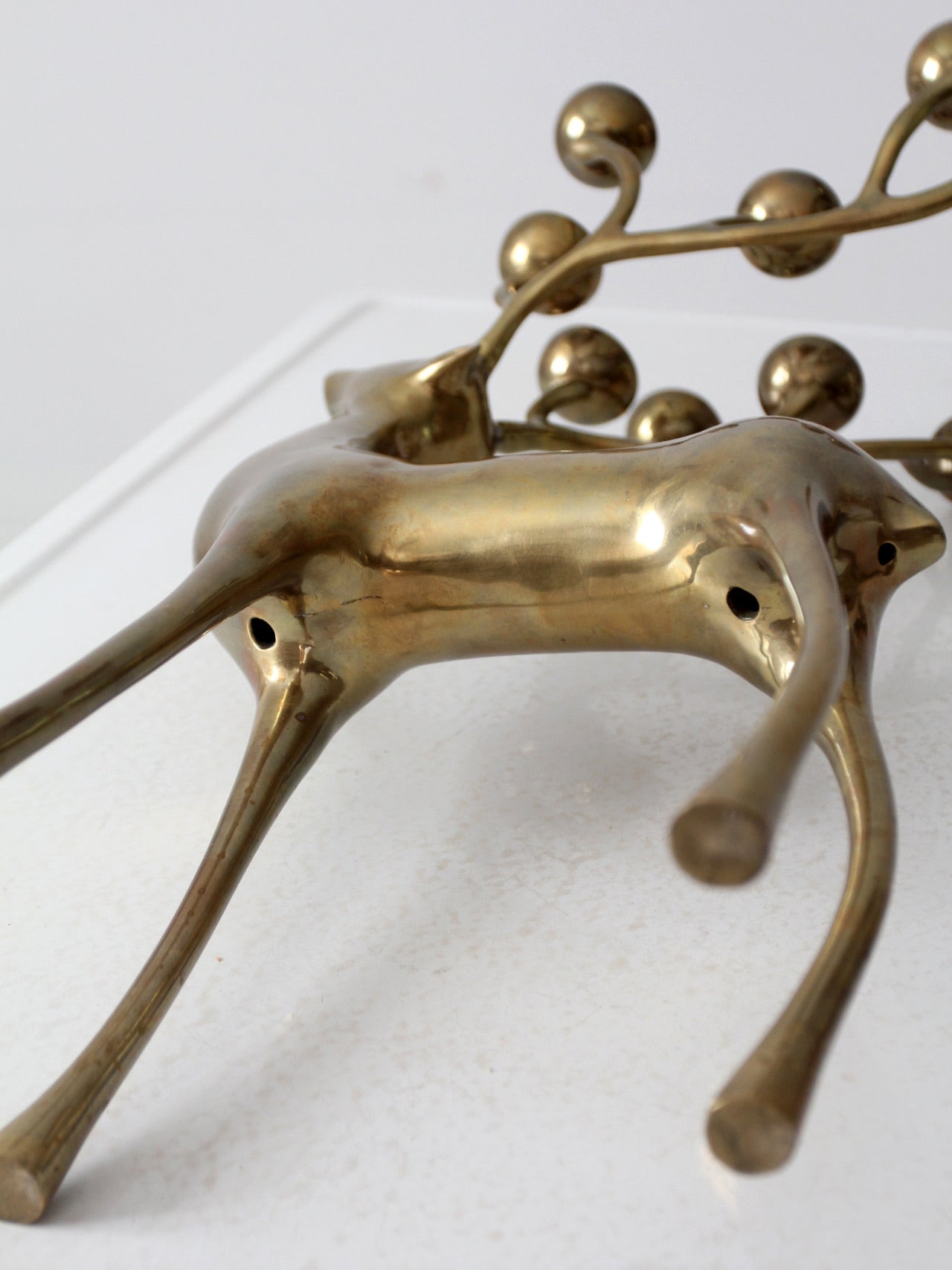 vintage brass deer candle tea light holder