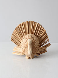 vintage woven decorative turkey