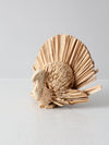 vintage woven decorative turkey