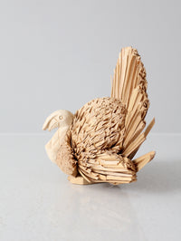 vintage woven decorative turkey