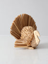 vintage woven decorative turkey