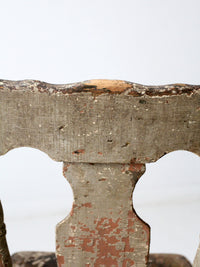 antique primitive painted farmhouse chair