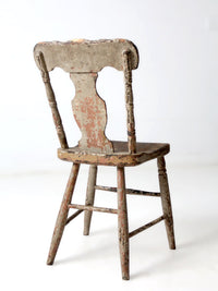 antique primitive painted farmhouse chair