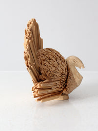 vintage woven decorative turkey