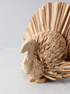 vintage woven decorative turkey