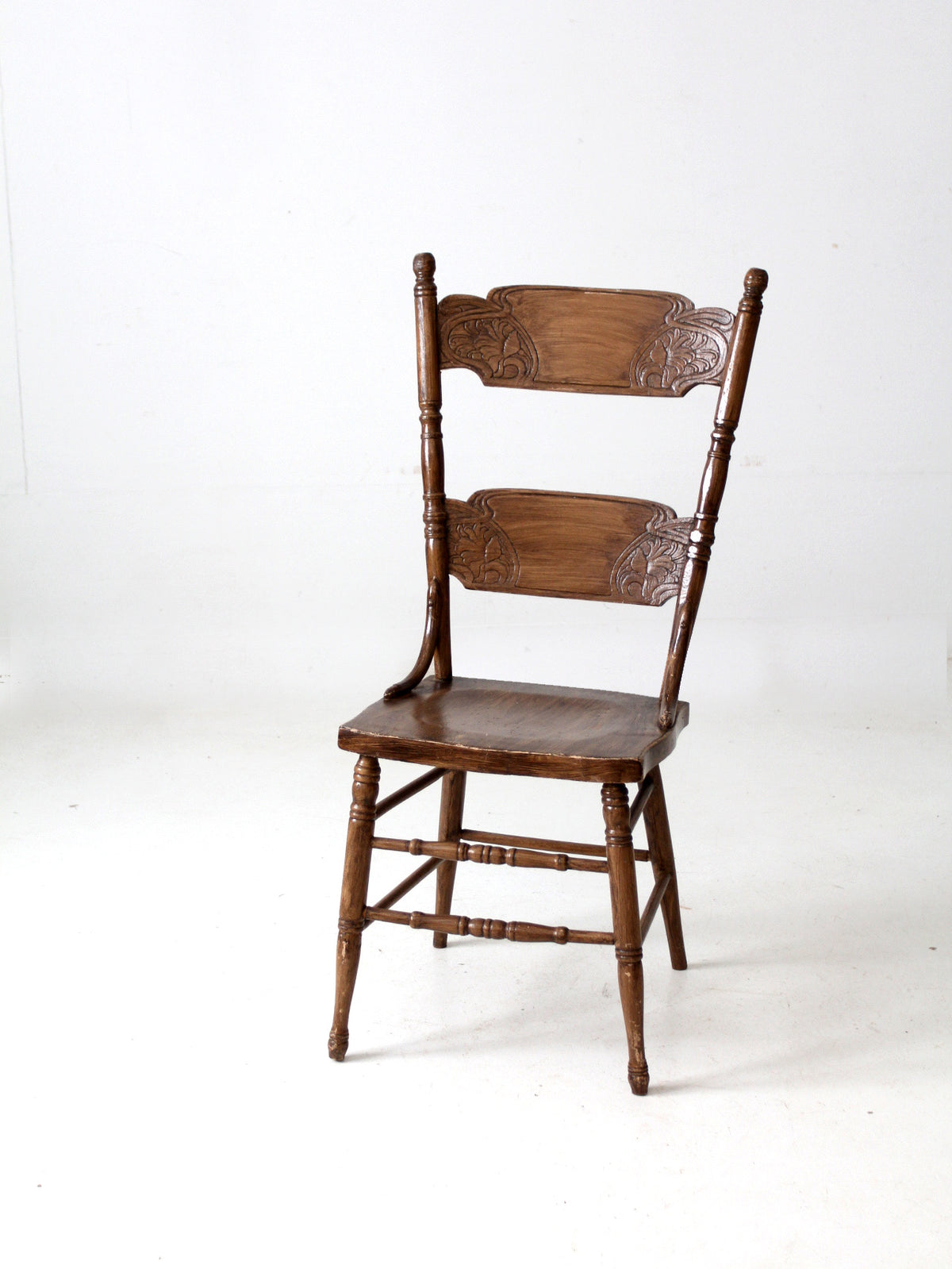 antique pressed back dining chair