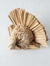 vintage woven decorative turkey