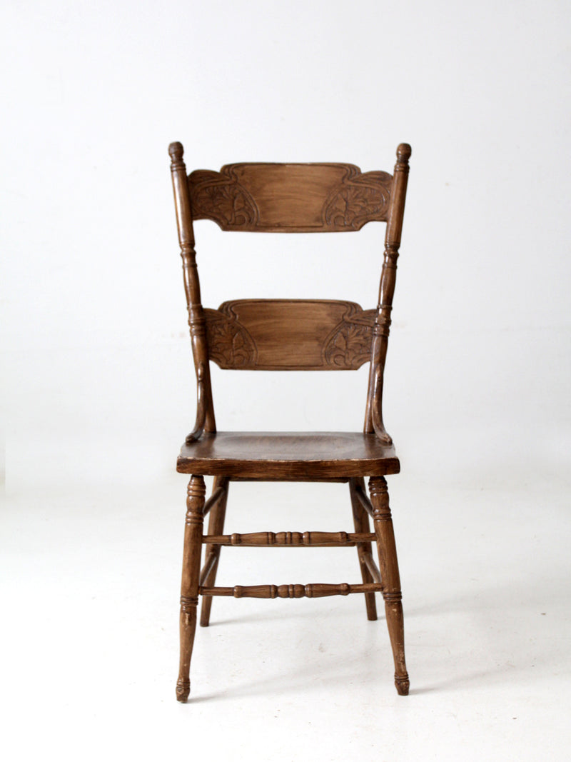 antique pressed back dining chair