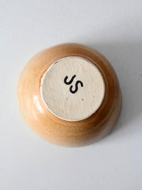 vintage handmade studio pottery bowl