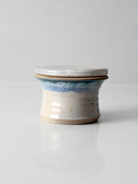vintage handmade studio pottery butter keeper