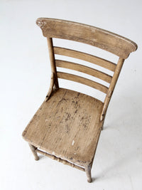 antique painted country ladder back chair