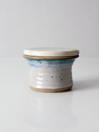 vintage handmade studio pottery butter keeper
