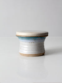 vintage handmade studio pottery butter keeper
