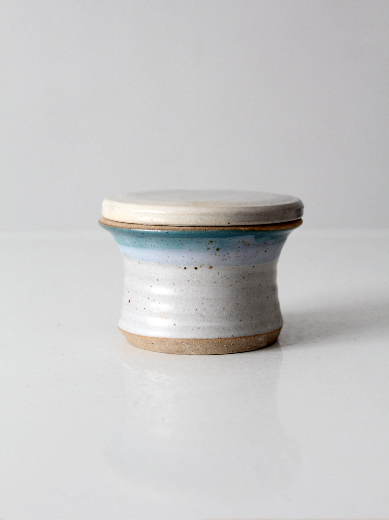 vintage handmade studio pottery butter keeper