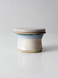 vintage handmade studio pottery butter keeper