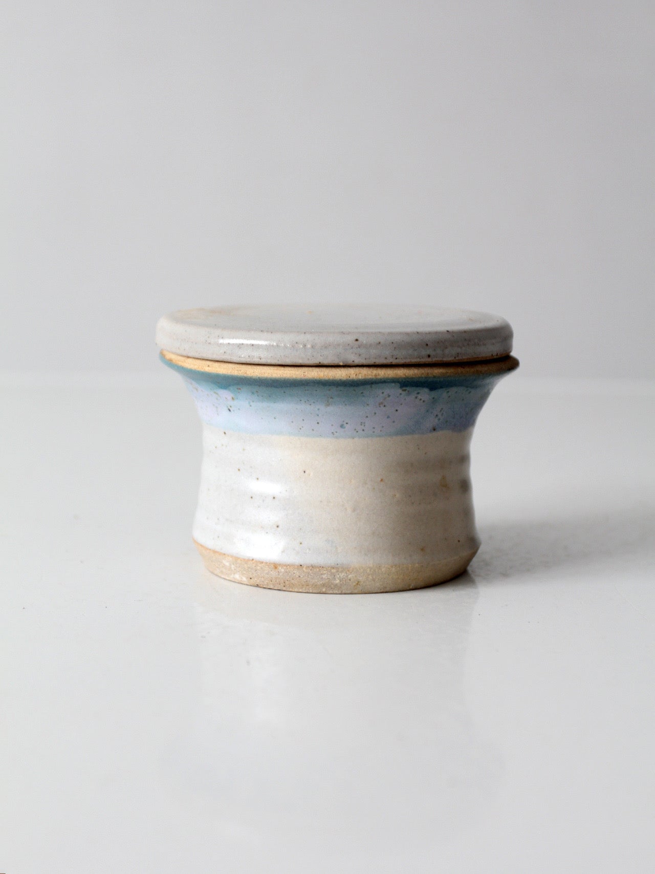 vintage handmade studio pottery butter keeper