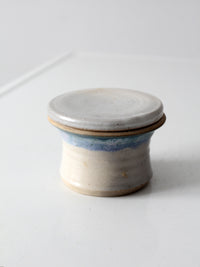 vintage handmade studio pottery butter keeper