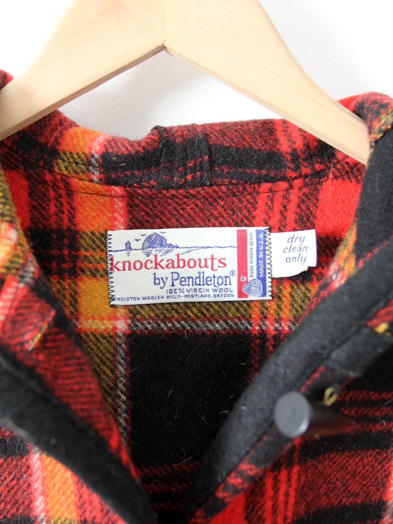 トップス 50s 60s  PENDLETON  vintage Vintage 50s Pendleton Loop Collar Shadow Plaid Wool Button