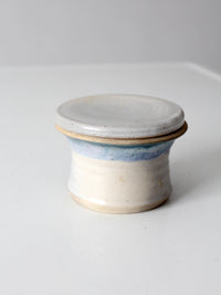vintage handmade studio pottery butter keeper