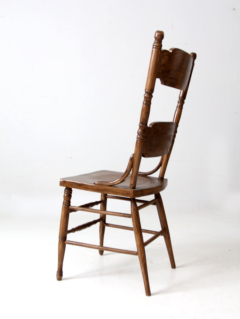 antique pressed back dining chair