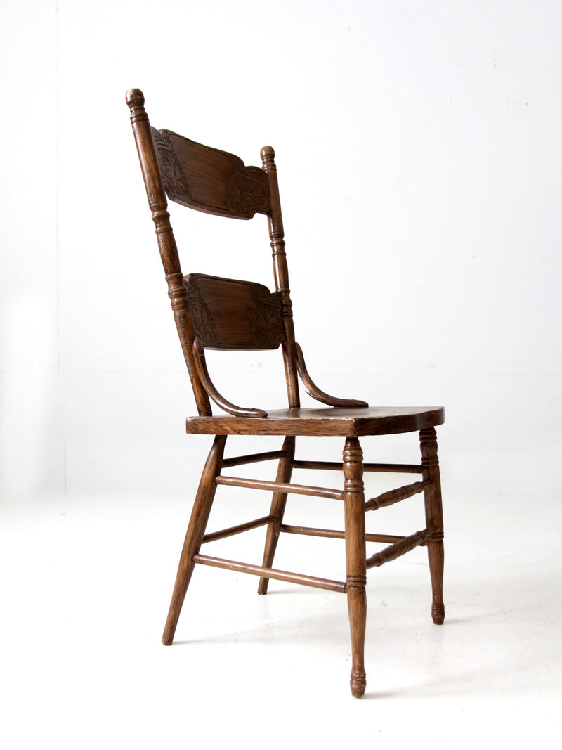 antique pressed back dining chair