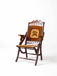 Victorian tapestry folding chair