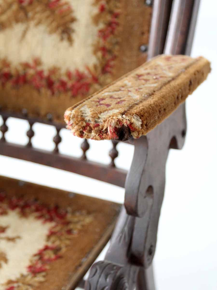 Victorian tapestry folding chair