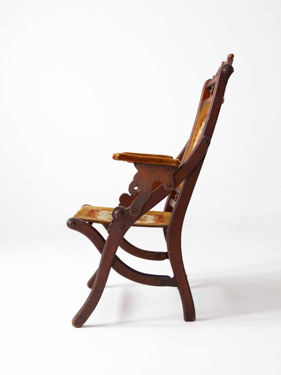 Victorian tapestry folding chair
