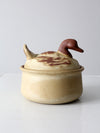 vintage duck covered tureen