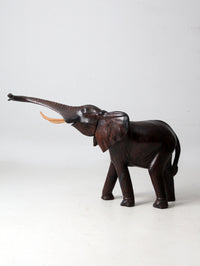 large mid-century ironwood elephant sculpture
