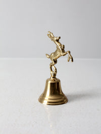 vintage brass reindeer bell