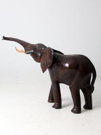 large mid-century ironwood elephant sculpture
