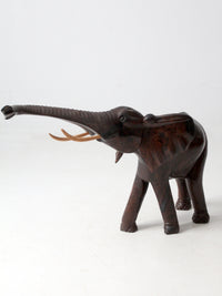 large mid-century ironwood elephant sculpture