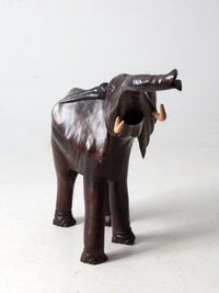 large mid-century ironwood elephant sculpture