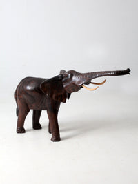 large mid-century ironwood elephant sculpture