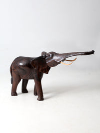 large mid-century ironwood elephant sculpture