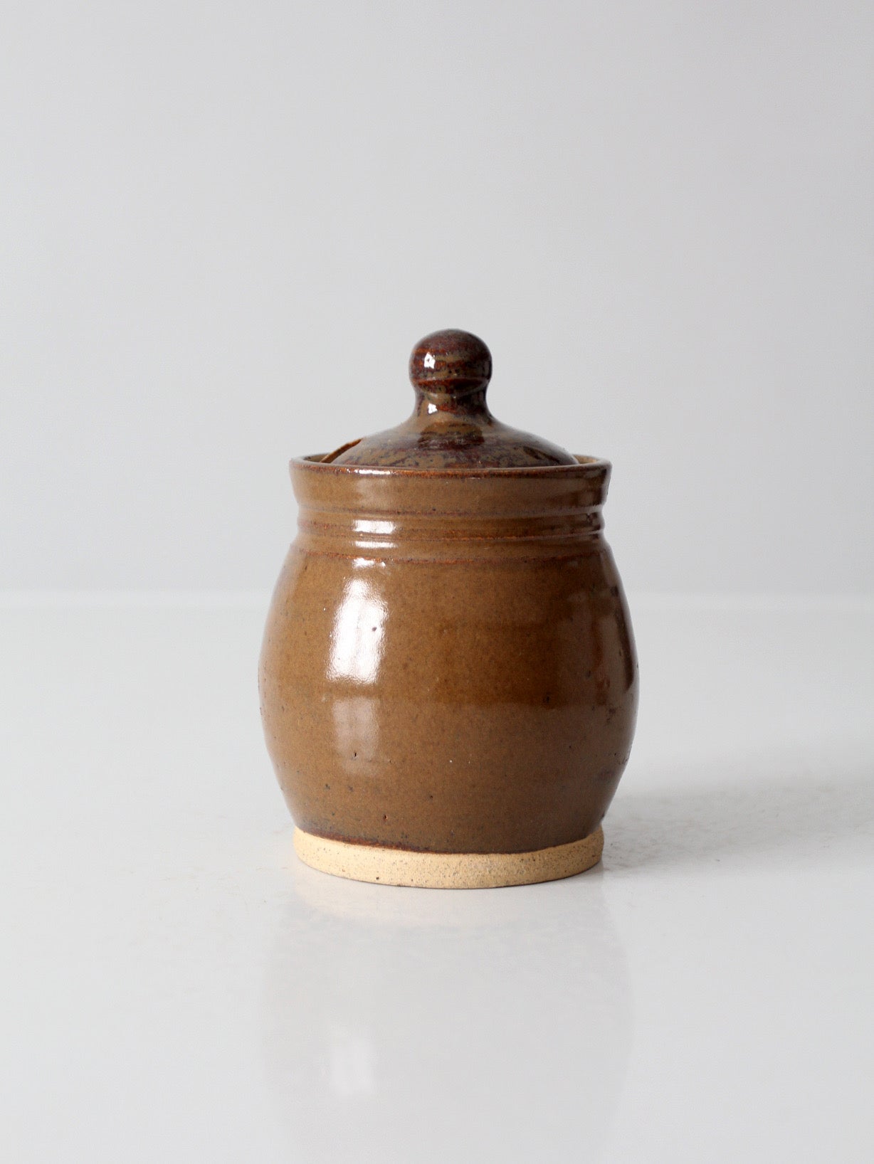 vintage handmade studio pottery sugar bowl