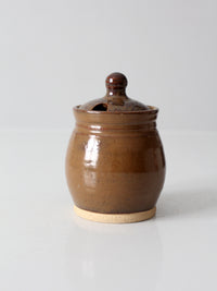 vintage handmade studio pottery sugar bowl