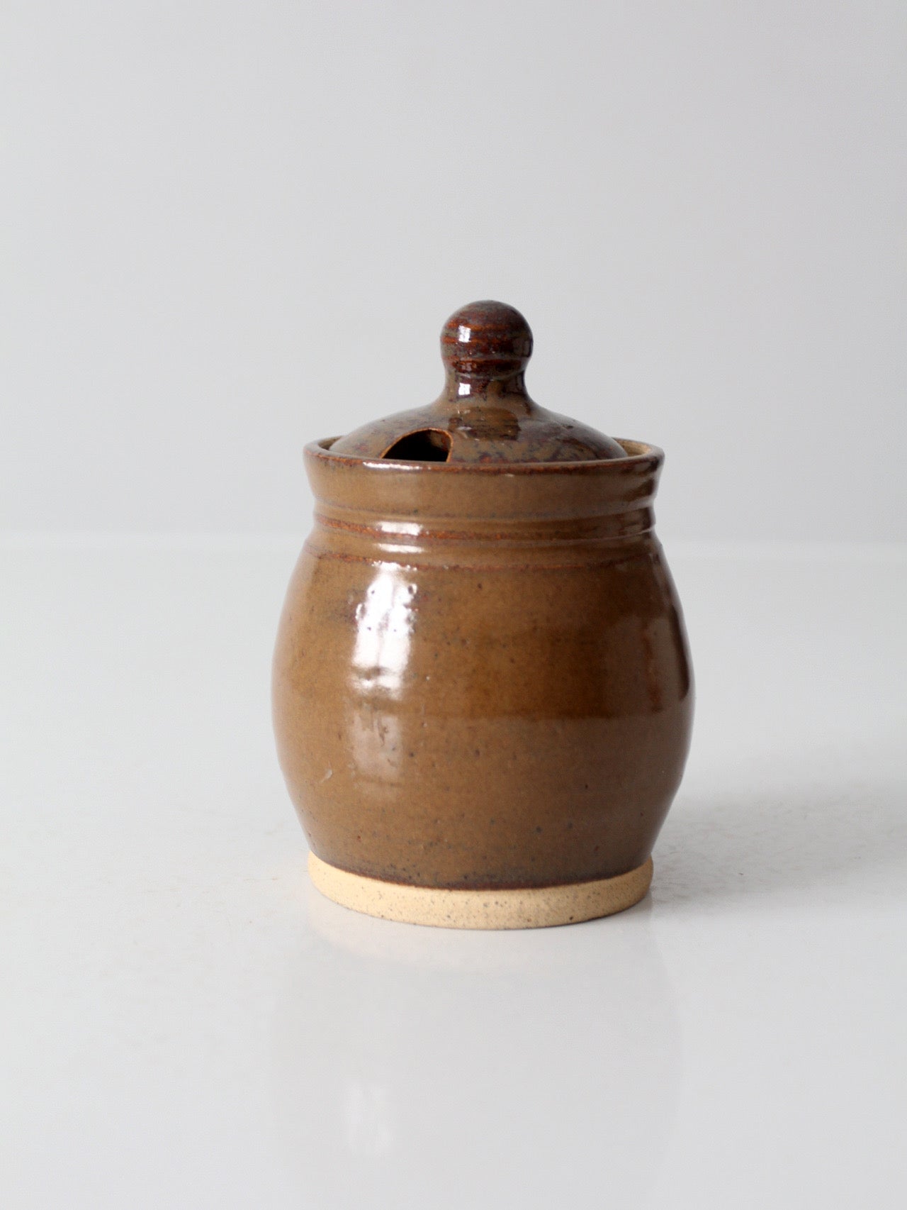 vintage handmade studio pottery sugar bowl